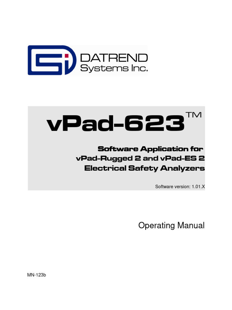 vPad-623 Operating Manual for Analyzers | PDF | Alternating Current ...