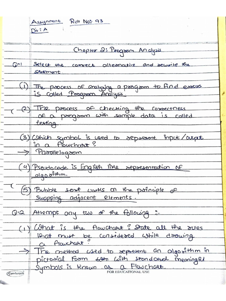 Assignment, Roll No-93, Div-A | PDF
