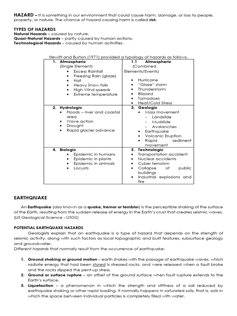Understanding Natural Hazards and Safety | PDF | Natural Disasters ...