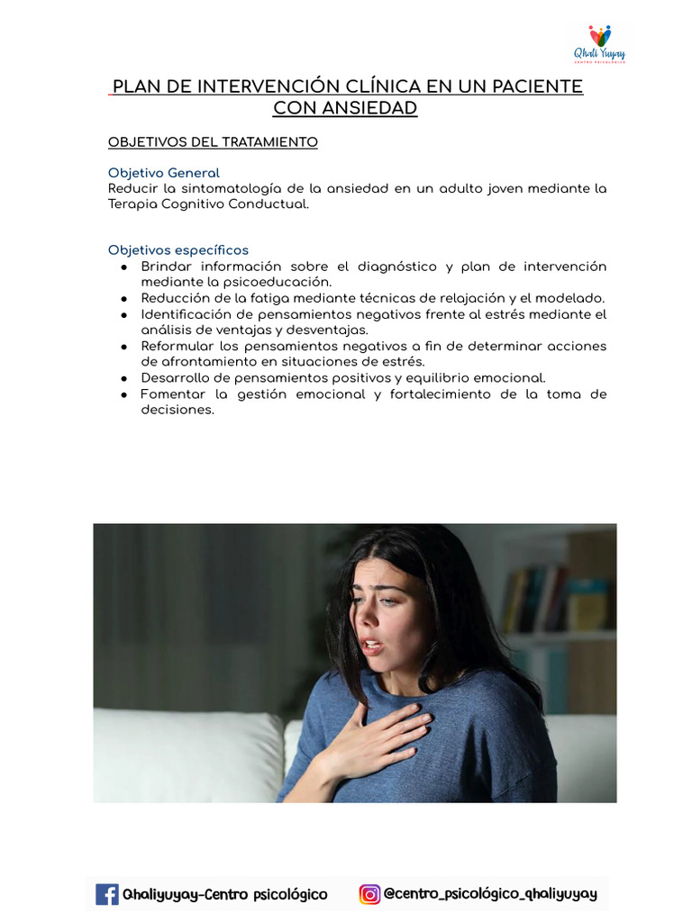 Plan de Intervención para Ansiedad | PDF | Ansiedad | Las emociones