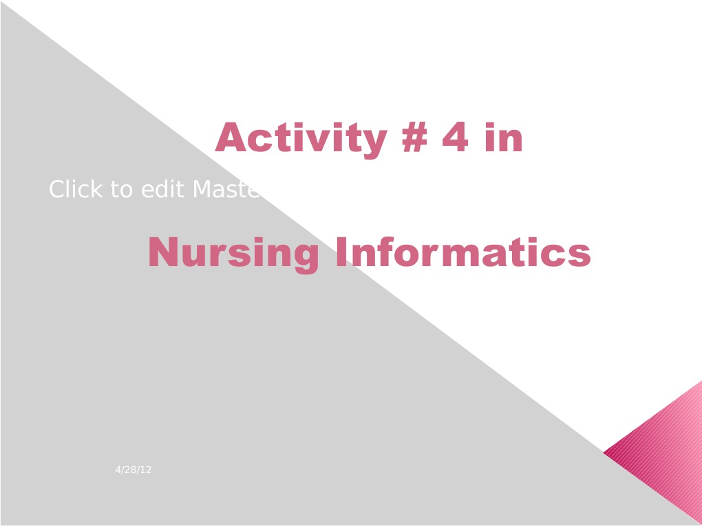 Nursing Informatics: Health Data Insights | PDF | Self-Improvement ...