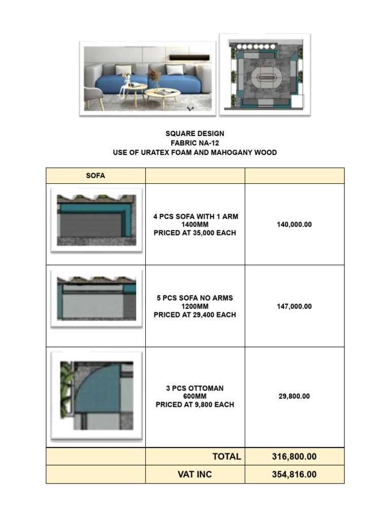 SOFA-QUOTATION | PDF