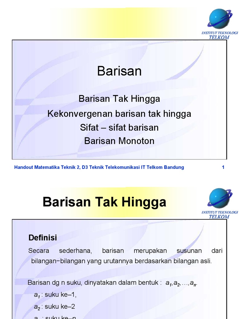 Bab 2 Barisan Dan Deret Pdf