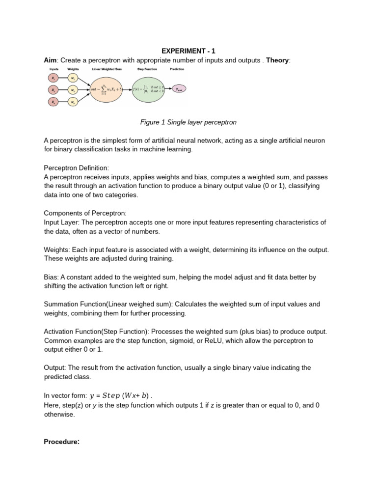Building a Simple Perceptron Model | PDF | Machine Learning | Algorithms