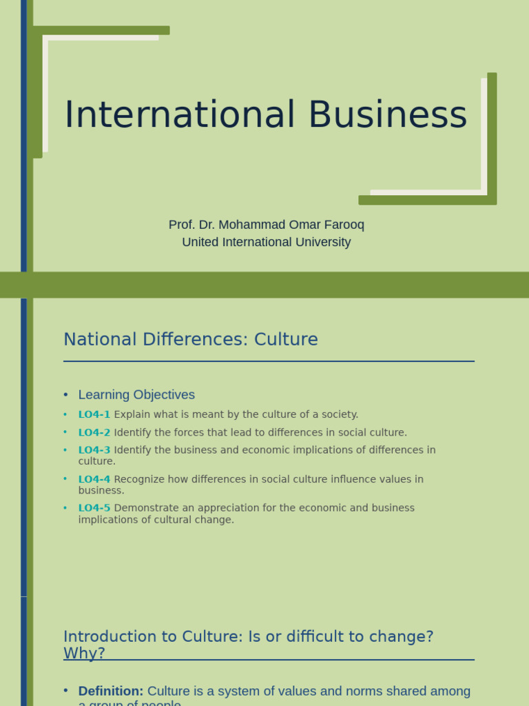 Understanding Cultural Differences in Business | PDF | Value (Ethics ...