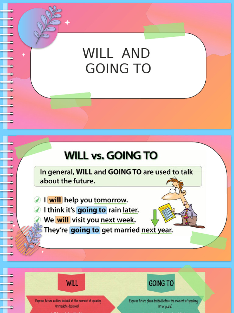 Lesson 8 - Will and Going To | PDF