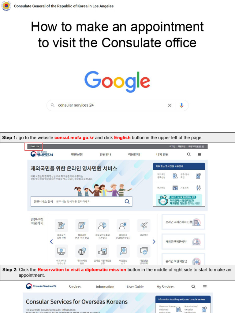 Appointment Guide for Consulate Visit | PDF