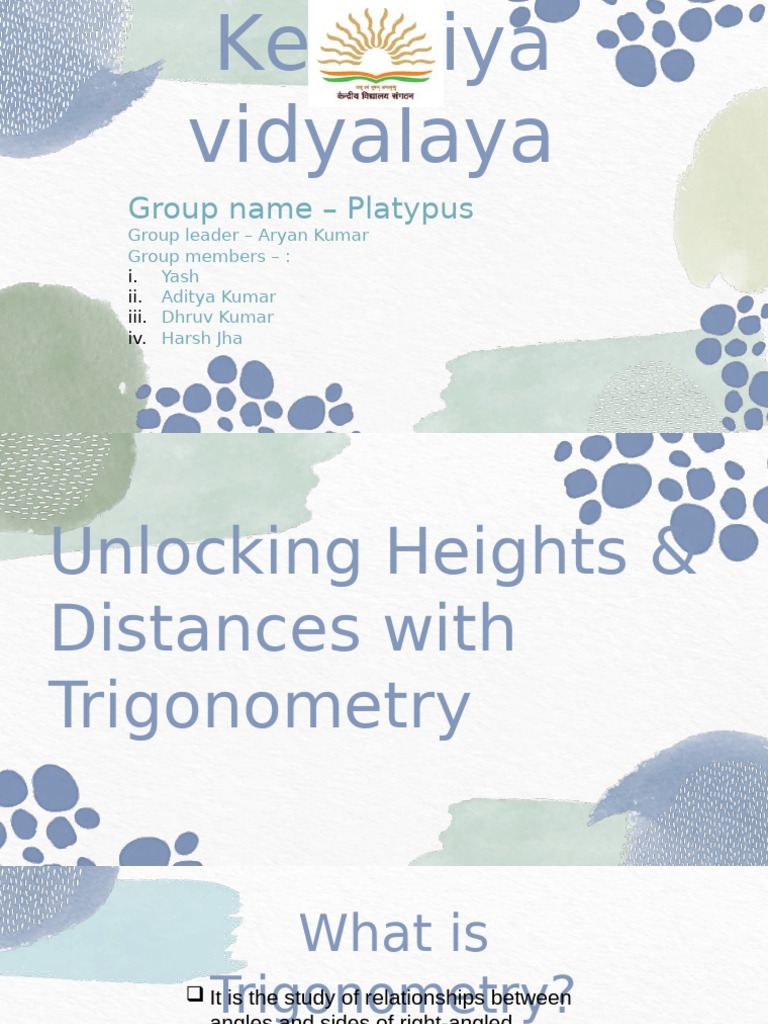 Trigonometry Presentation Class 10 | PDF