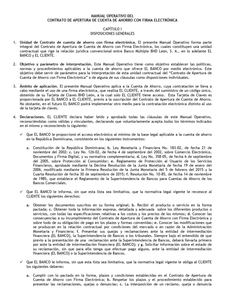 Manual de Apertura de Cuenta Ahorro Electrónica | PDF | Bancos ...