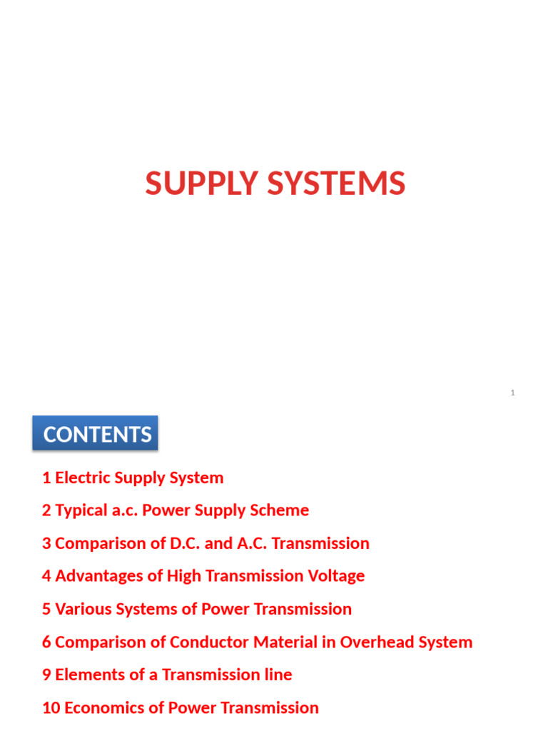 Electric Power Supply Systems Overview | PDF | Electric Power ...