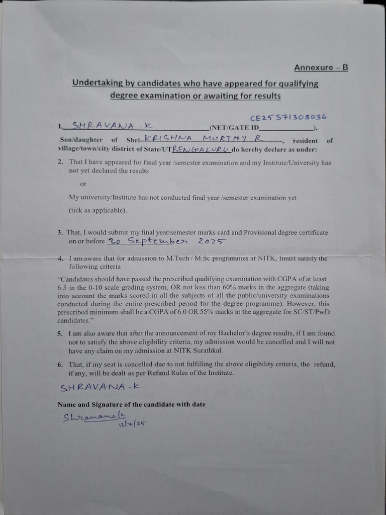 Undertaking Form | PDF