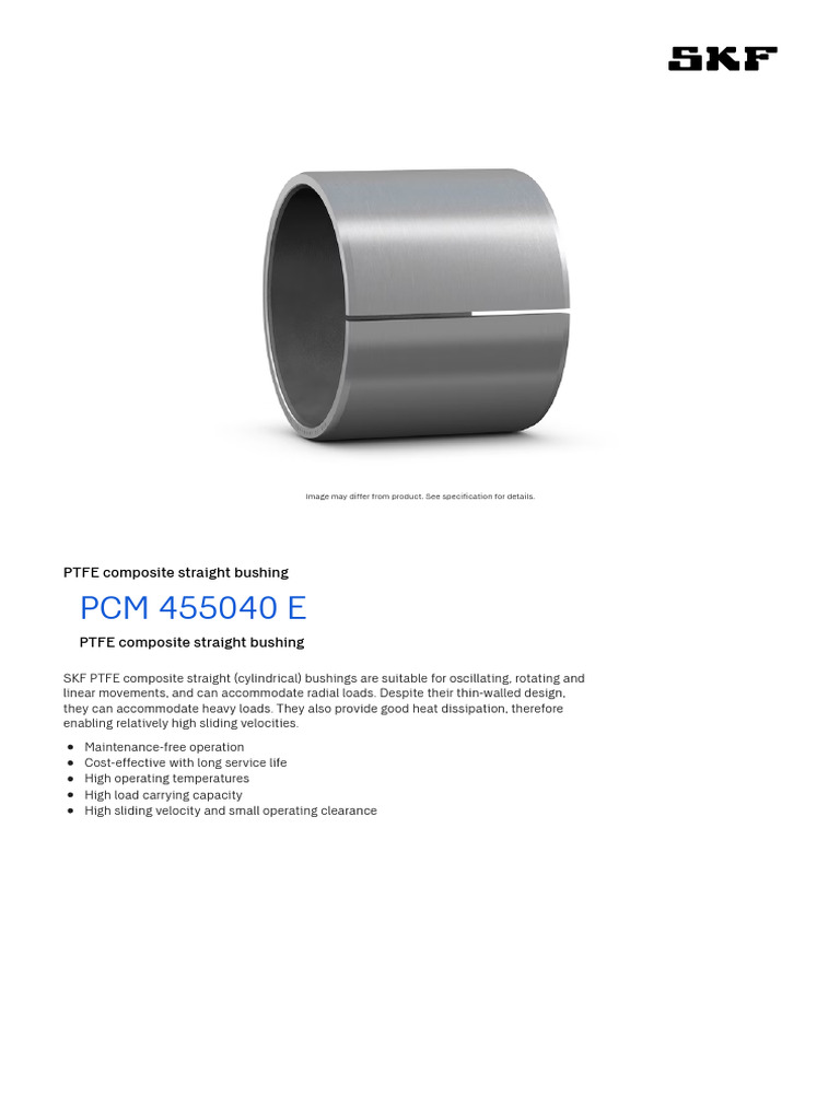 SKF PTFE Composite Straight Bushing | PDF | License | Websites