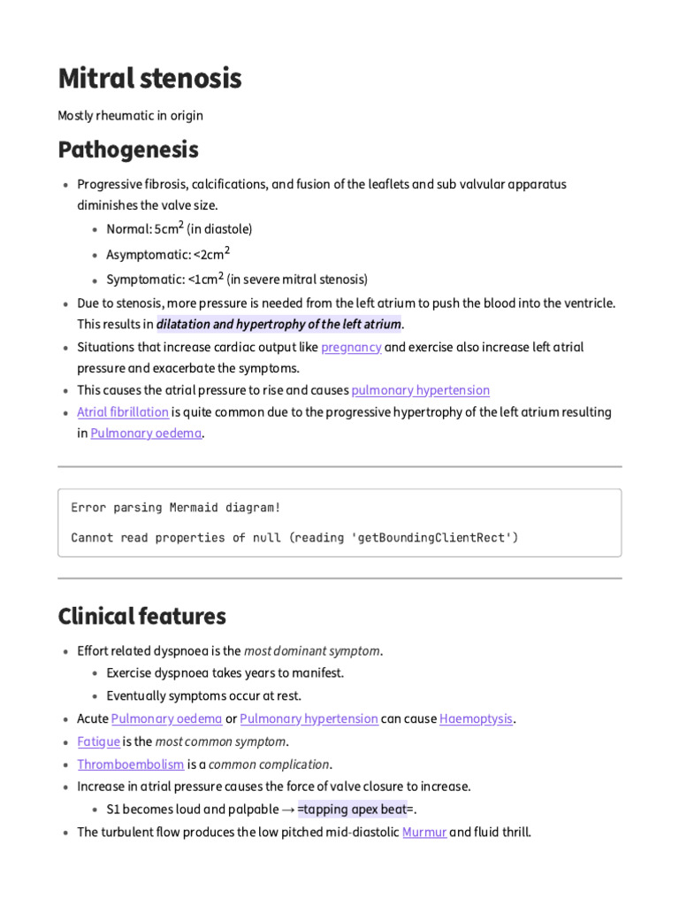 Understanding Mitral Stenosis Symptoms | PDF | Heart | Cardiovascular ...