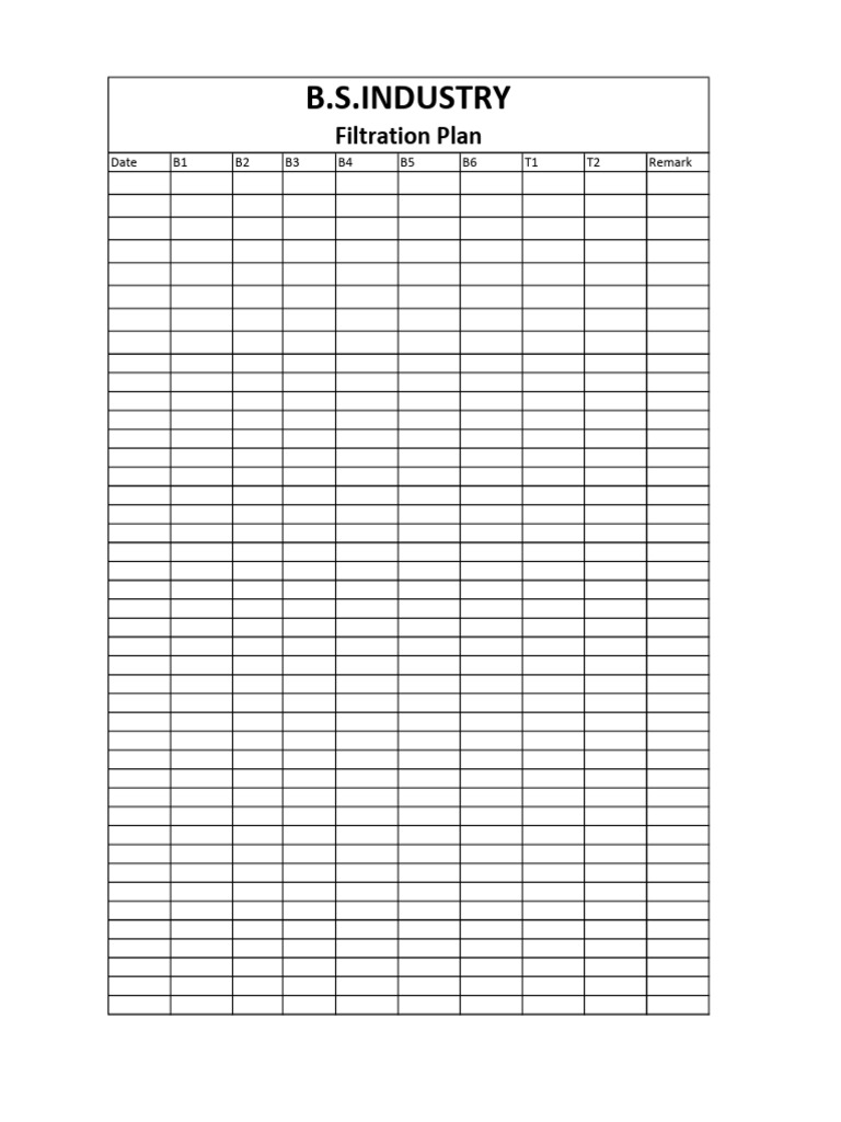 Filtration Plan | PDF