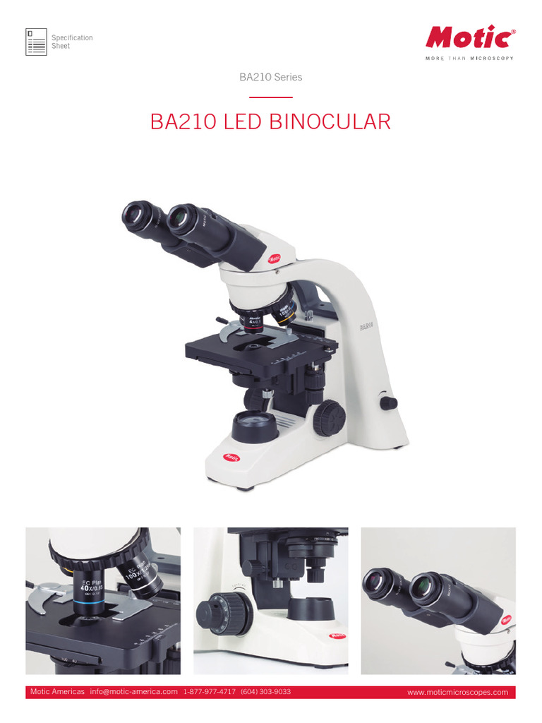 Ba210 Bino Led SP en 1 | PDF | Laboratory Equipment | Microscopy