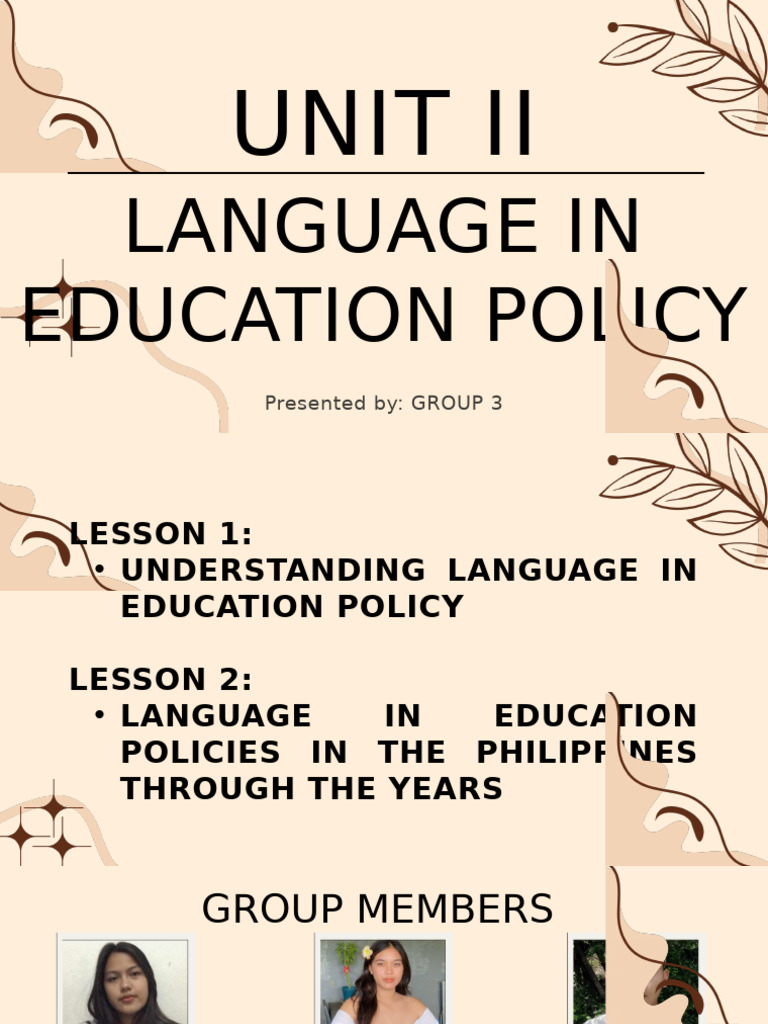 Language Policy in Education Explained | PDF | Policy | Human Communication