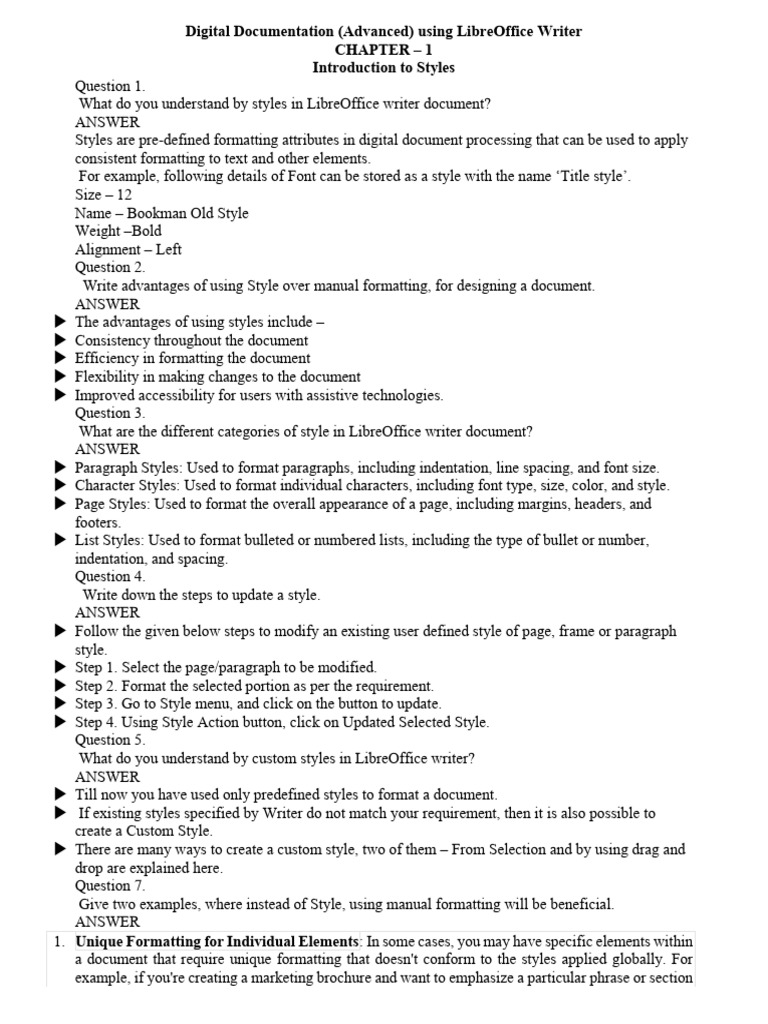 Class 10 IT: LibreOffice Styles Guide | PDF | Databases | Spreadsheet