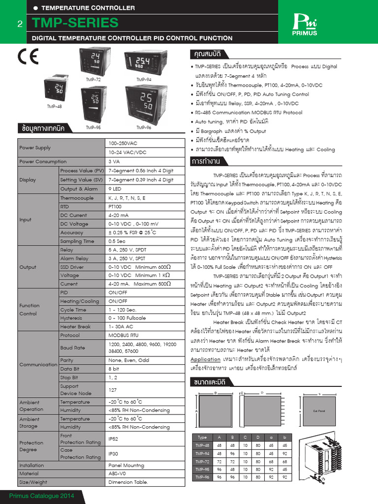 Primus TMP Series | PDF