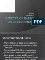Effects of Paper On Environment