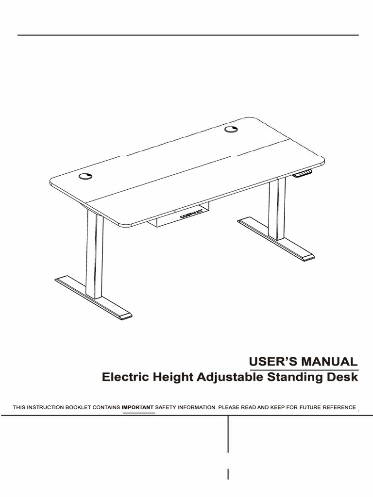 Standing Desk User Manual | PDF | Screw | Personal Computers