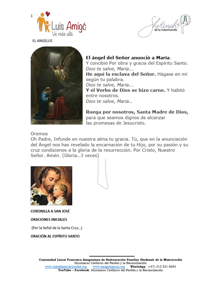 Oraciones y Devociones Católicas | PDF | María, madre de Jesús | San José