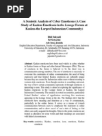 Download A Semiotic Analysis of Cyber Emoticons by Annisa Dhania SN91631957 doc pdf