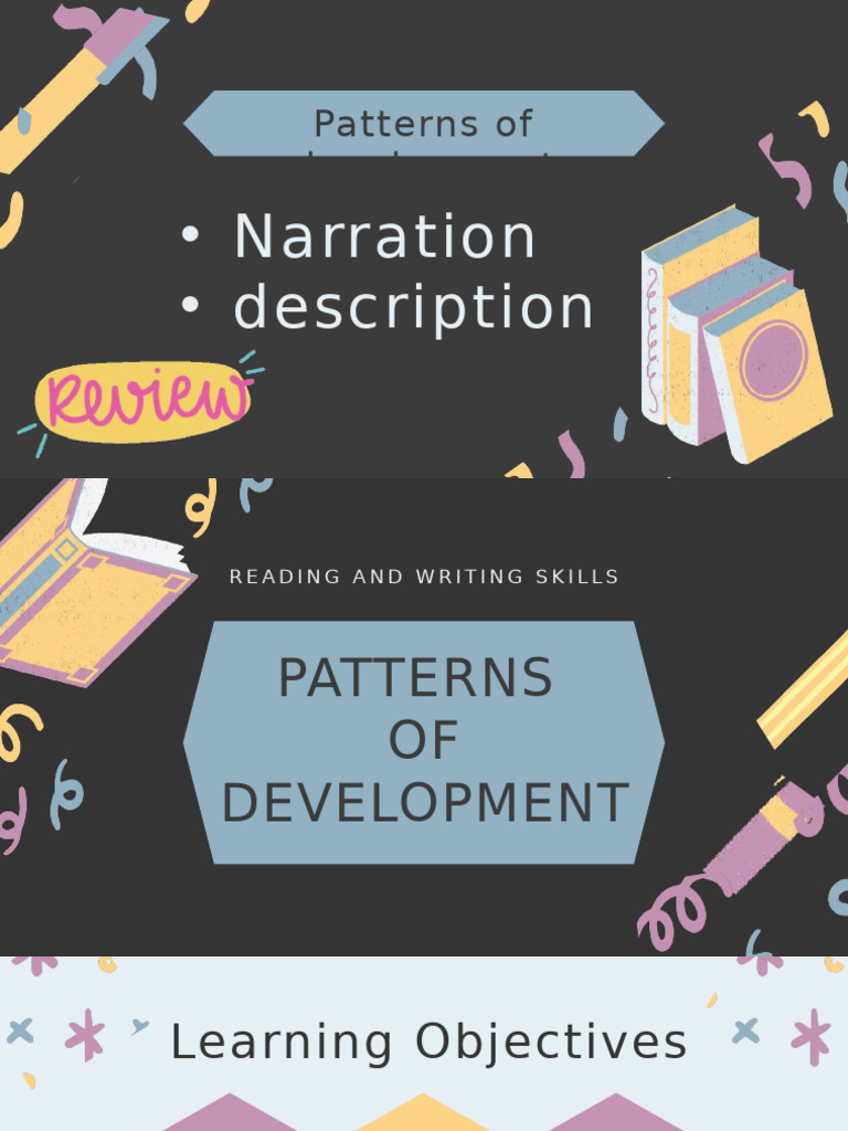 RW - L4 - Patterns-of-Development-24-25 - Narration | PDF ...