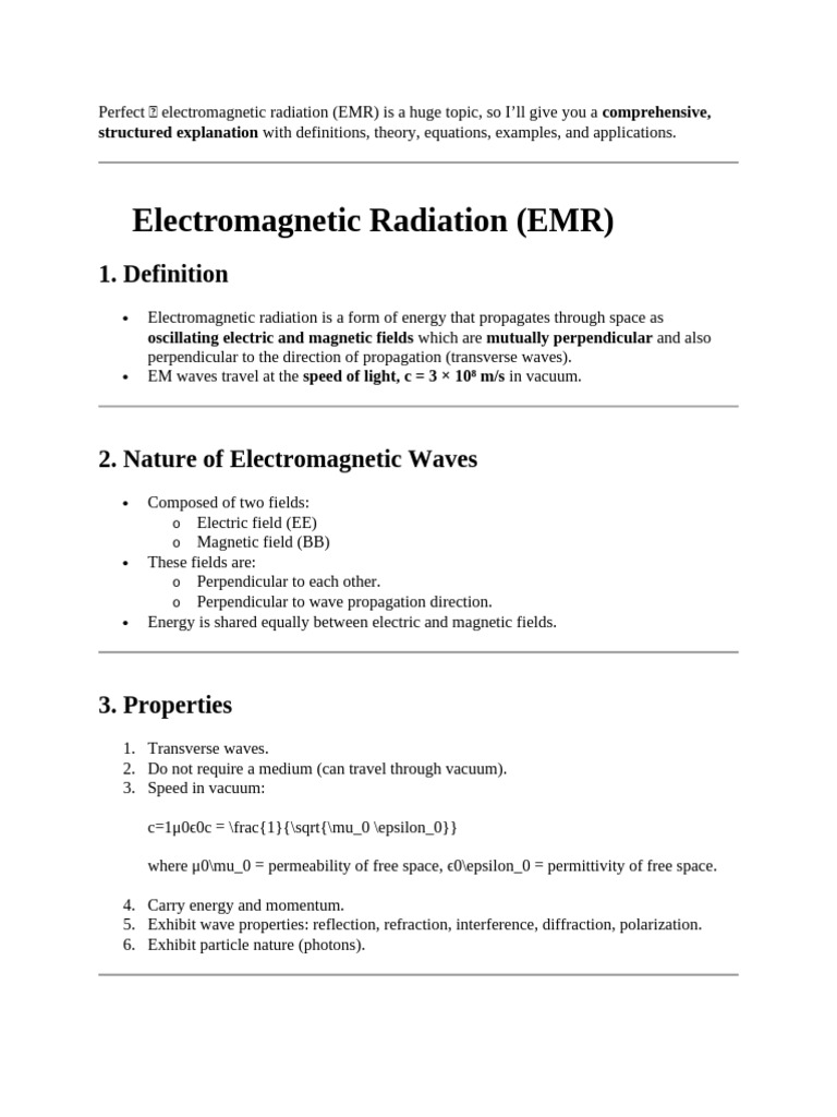 Perfect Electromagnetic Radiation Pdf Electromagnetic Radiation