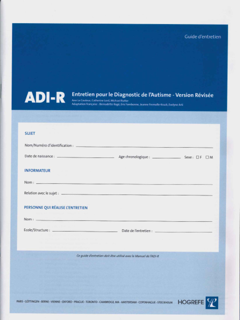 ADI-R Révisée | PDF