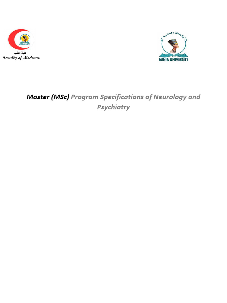 MSc in Neurology and Psychiatry Program | PDF | Neurology | Psychiatry