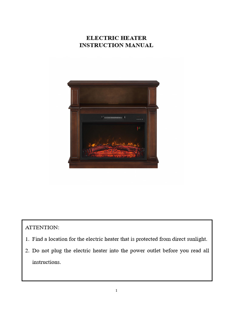 Electric Heater Usage Instructions | PDF | Electricity | Electrical ...