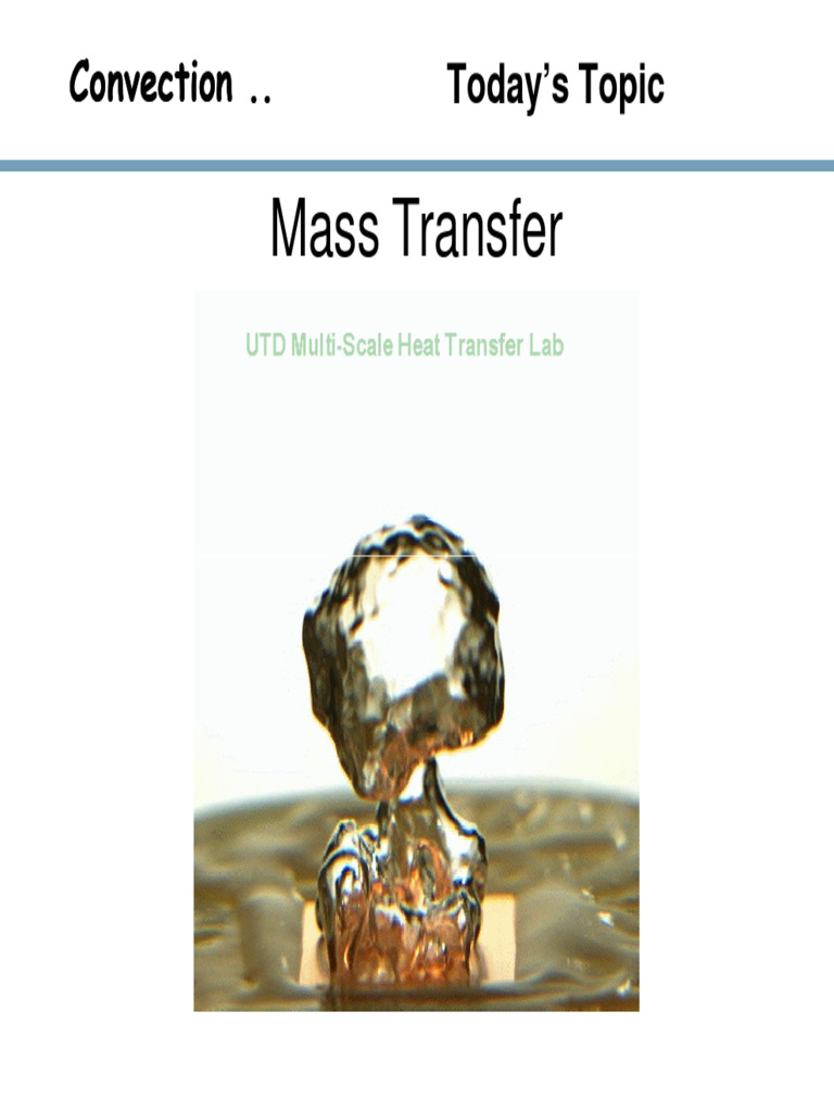 Understanding Mass Transfer Mechanisms | PDF | Diffusion | Convection