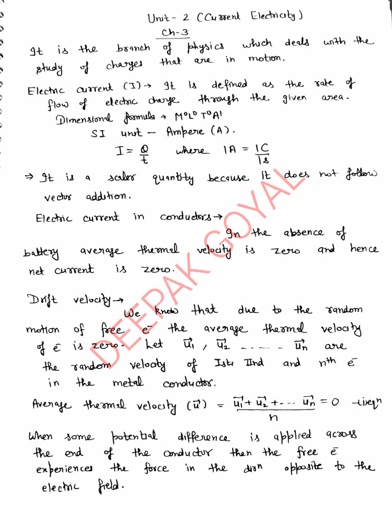 Electric Current and Conductivity Basics | PDF | Voltage | Physical ...