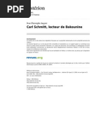 Carl Schmitt, lecteur de Bakounine (Jean-Christophe Angaut, 2009)