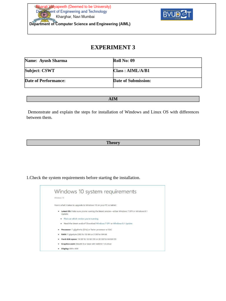 cswt exp 3 | PDF | Booting | Usb Flash Drive