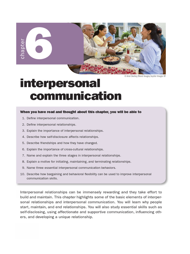 Understanding Interpersonal Communication | PDF | Friendship | Romance ...