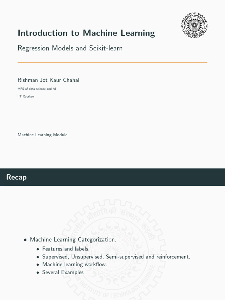 Machine Learning Regression with Scikit-learn | PDF | Errors And ...