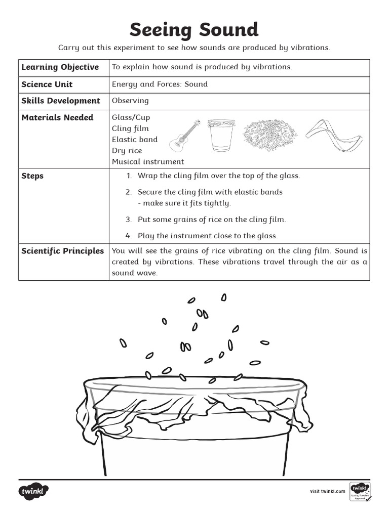 Ui2 Sc 112 Seeing Sound With Rice Science Experiment English | PDF