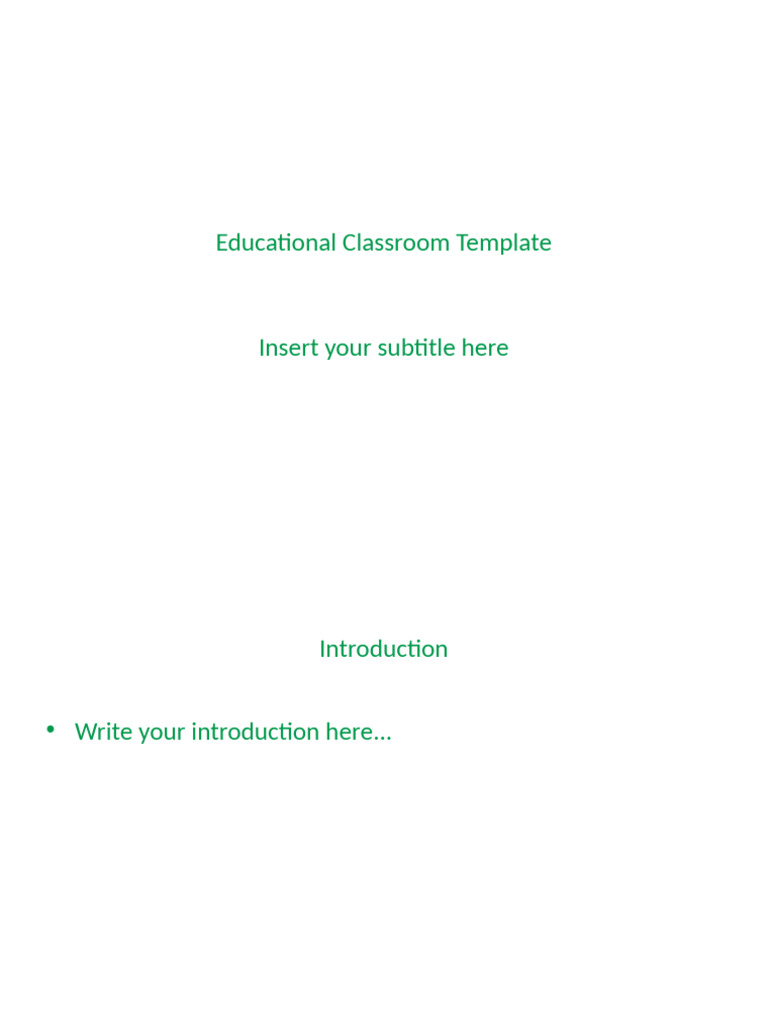 Classroom Template for Educators | PDF