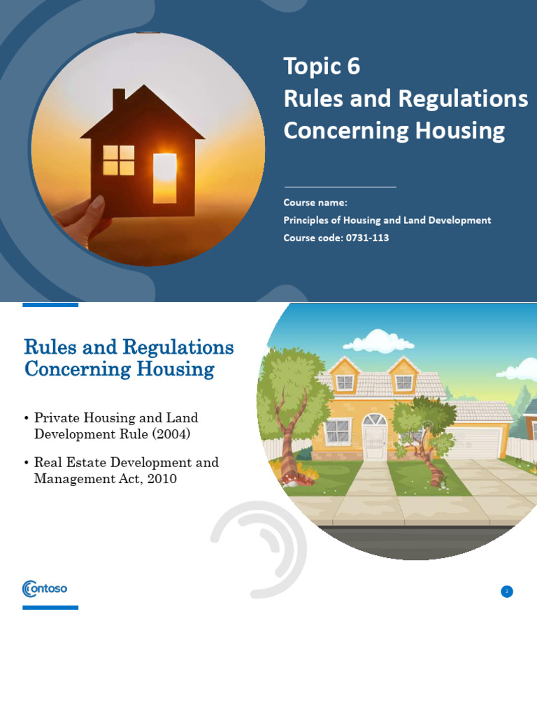 Housing Development Rules and Regulations | PDF | Environmental Impact ...