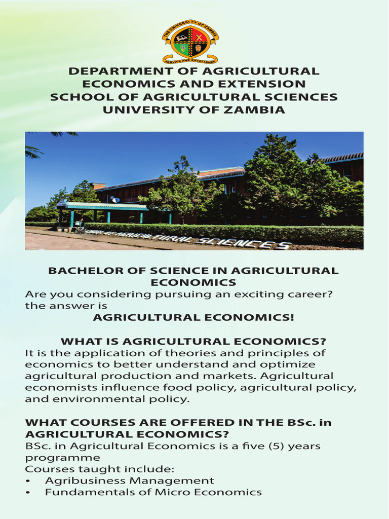 BSc in Agricultural Economics Overview | PDF