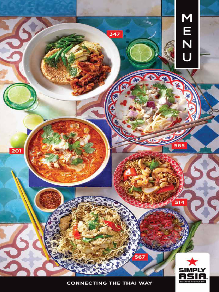 Simply Asia Thai Cuisine Menu | PDF | Thai Cuisine | Curry