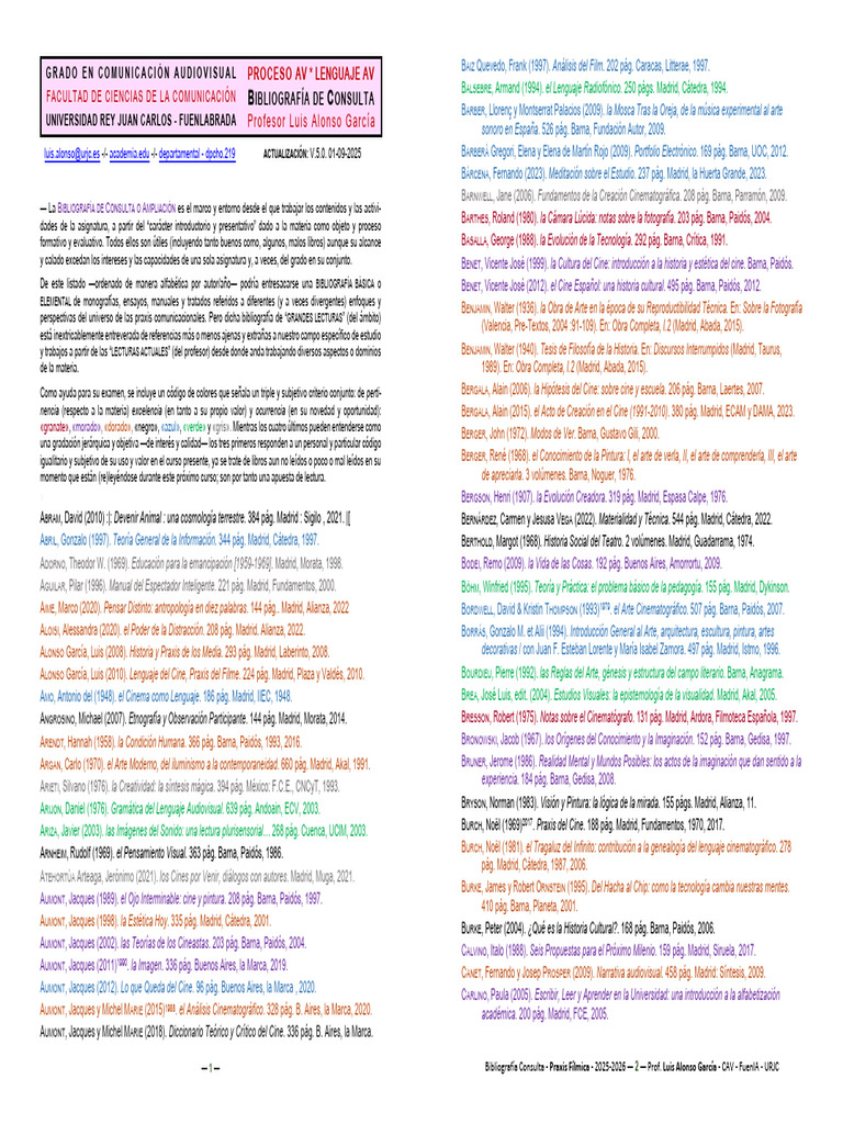 2 - BiB 2C - 2025 - Praxis Fílmica | PDF | Madrid | Educación en artes ...