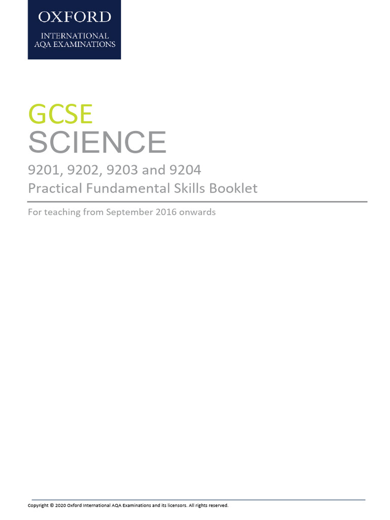 GCSE Science Practical Skills Guide | PDF | Observational Error