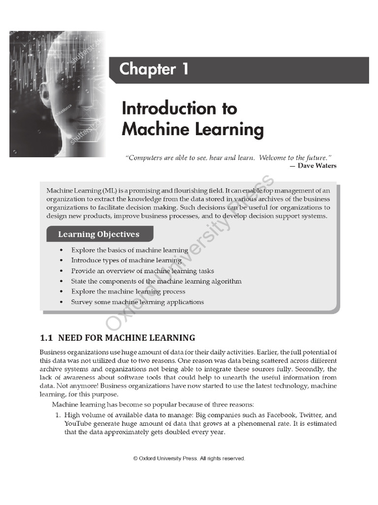 ML M1 Textbook | PDF