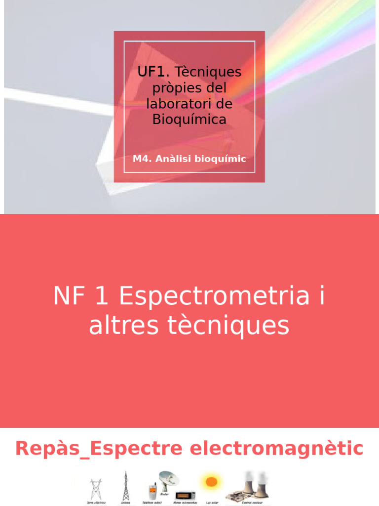 M4 - UF1 - NF1 - Espectrometria I Altres | PDF