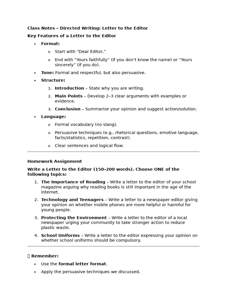 Writing Effective Letters to the Editor | PDF
