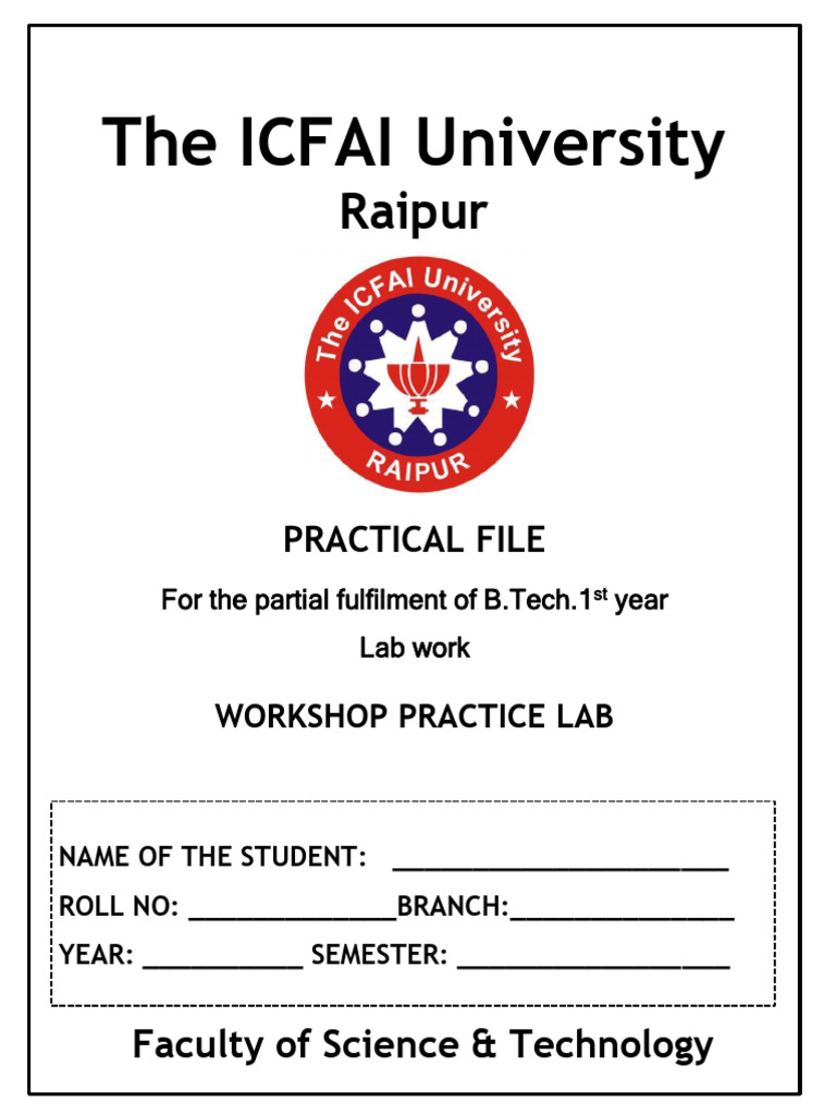 Workshop Practice Lab (Pta105) Manual. | PDF | Drill | Wood