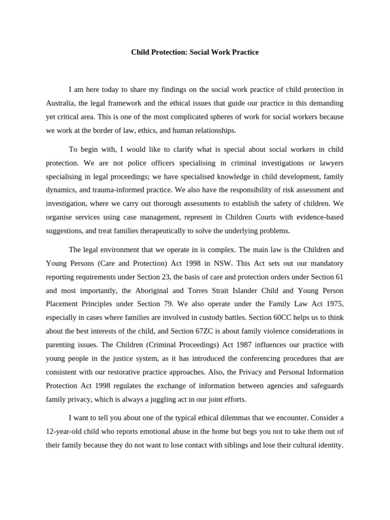 Child Protection Social Work Insights | PDF | Social Work | Social ...