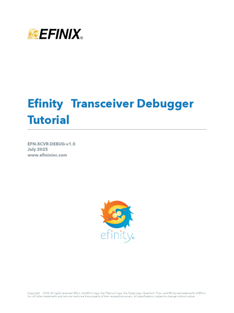 Efinity Transceiver Debugger Guide | PDF | Computer Hardware | Computer ...